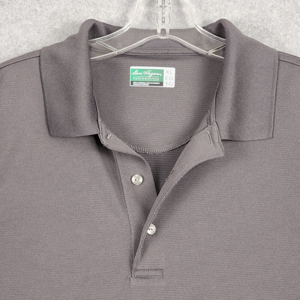 Ben Hogan Men's Golf Performance Polo Shirt Short Sleeve Dark Gray Size XL